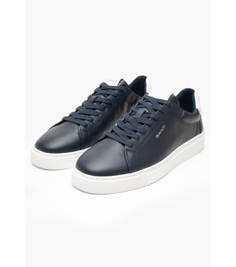 Men Casual Shoes Julien.Mo Blue Leather GANT Men Casual Shoes Julien.Mo Blue Leather GANT