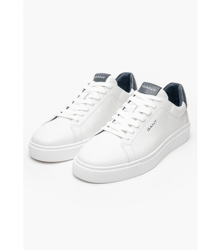 Men Casual Shoes Julien.Mo White Leather GANT Men Casual Shoes Julien.Mo White Leather GANT