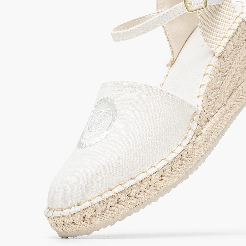 Women Espadrilles Luliza White Fabric GANT