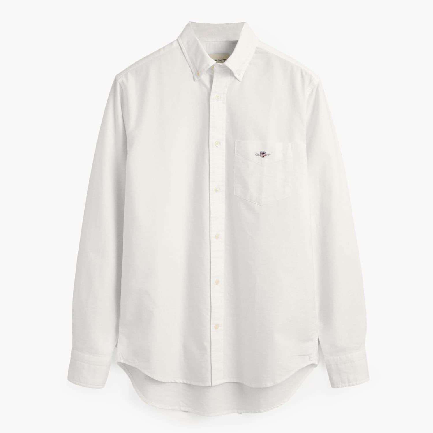 Men Shirts Oxford.Shirt White Cotton GANT