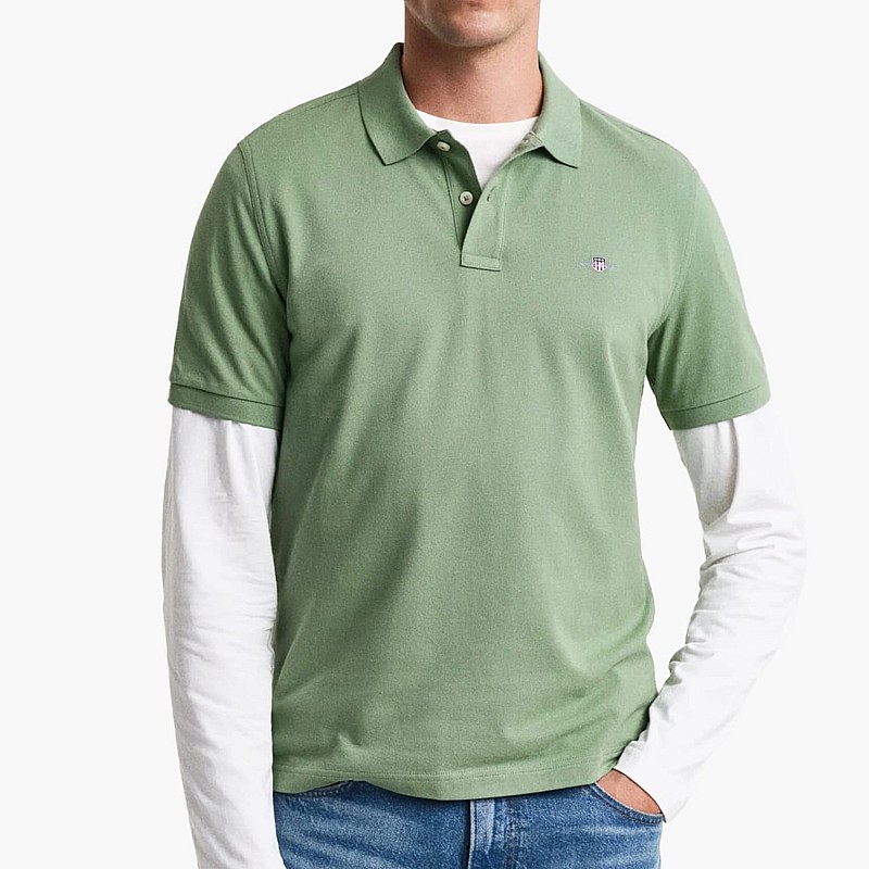Ανδρικές Μπλούζες Polo.Original.M.2 Πράσινο Βαμβάκι GANT
