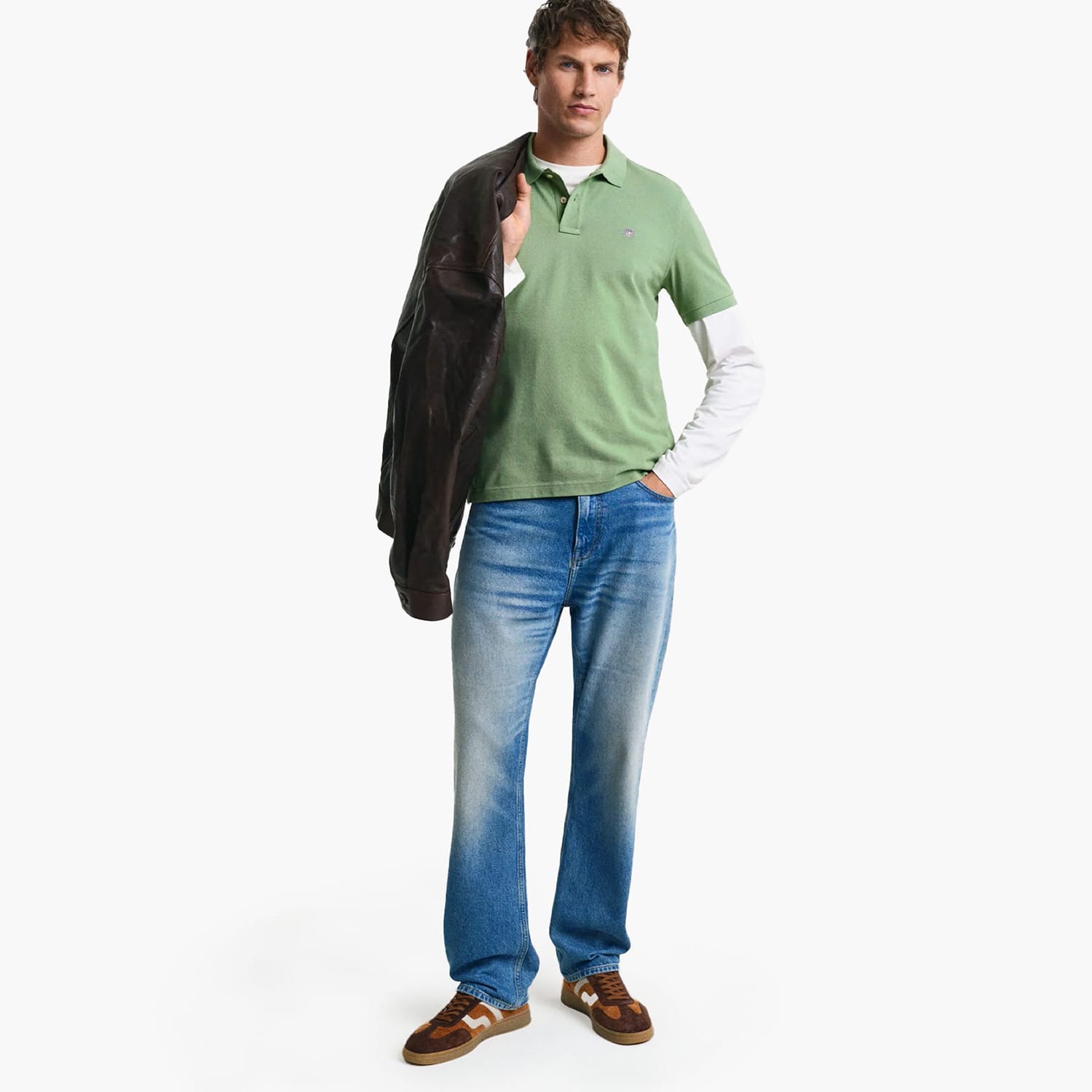 Ανδρικές Μπλούζες Polo.Original.M.2 Πράσινο Βαμβάκι GANT Ανδρικές Μπλούζες Polo.Original.M.2 Πράσινο Βαμβάκι GANT