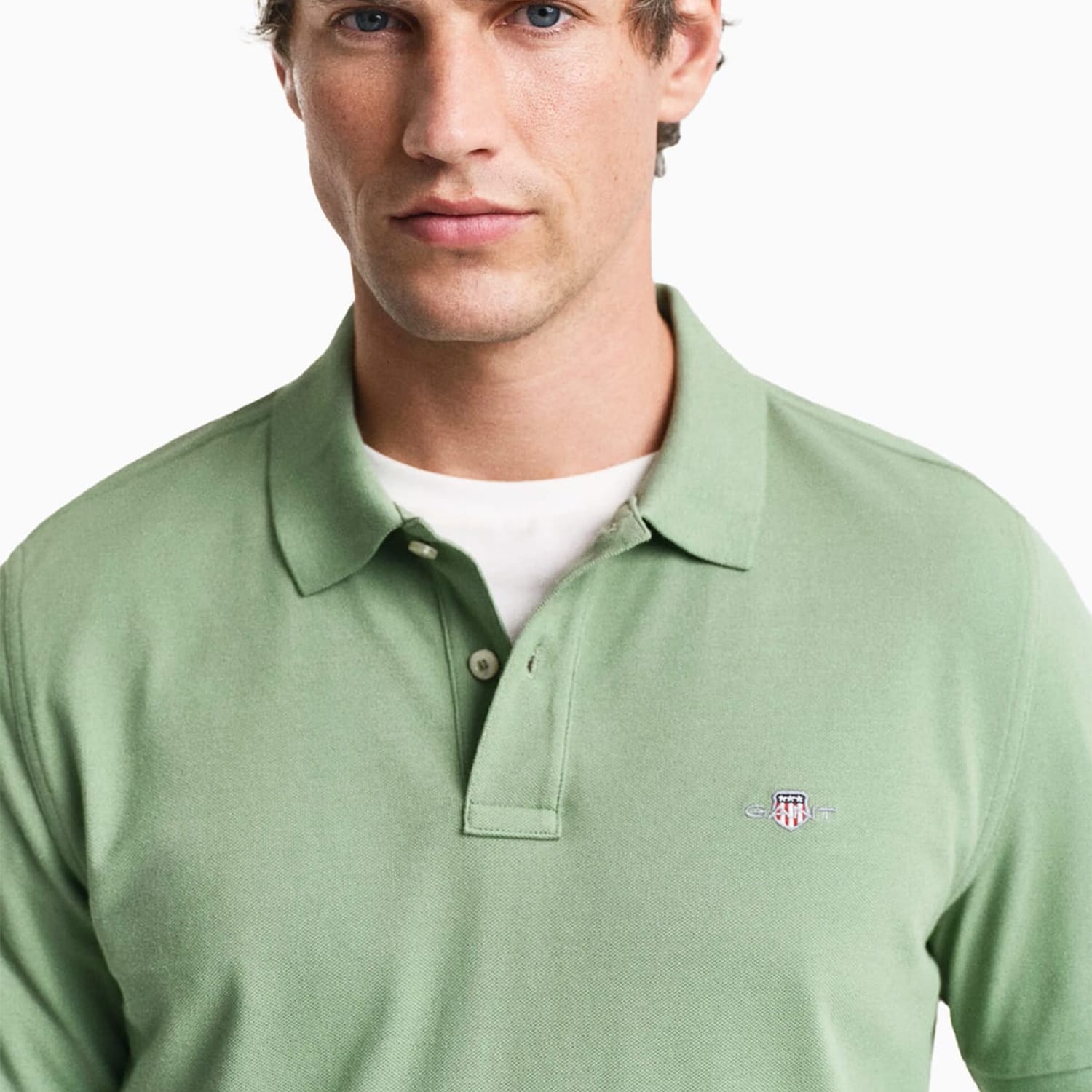 Ανδρικές Μπλούζες Polo.Original.M.2 Πράσινο Βαμβάκι GANT Ανδρικές Μπλούζες Polo.Original.M.2 Πράσινο Βαμβάκι GANT