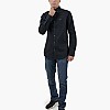 Men Shirts Printpoint Black Cotton GANT