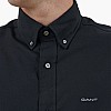 Men Shirts Printpoint Black Cotton GANT