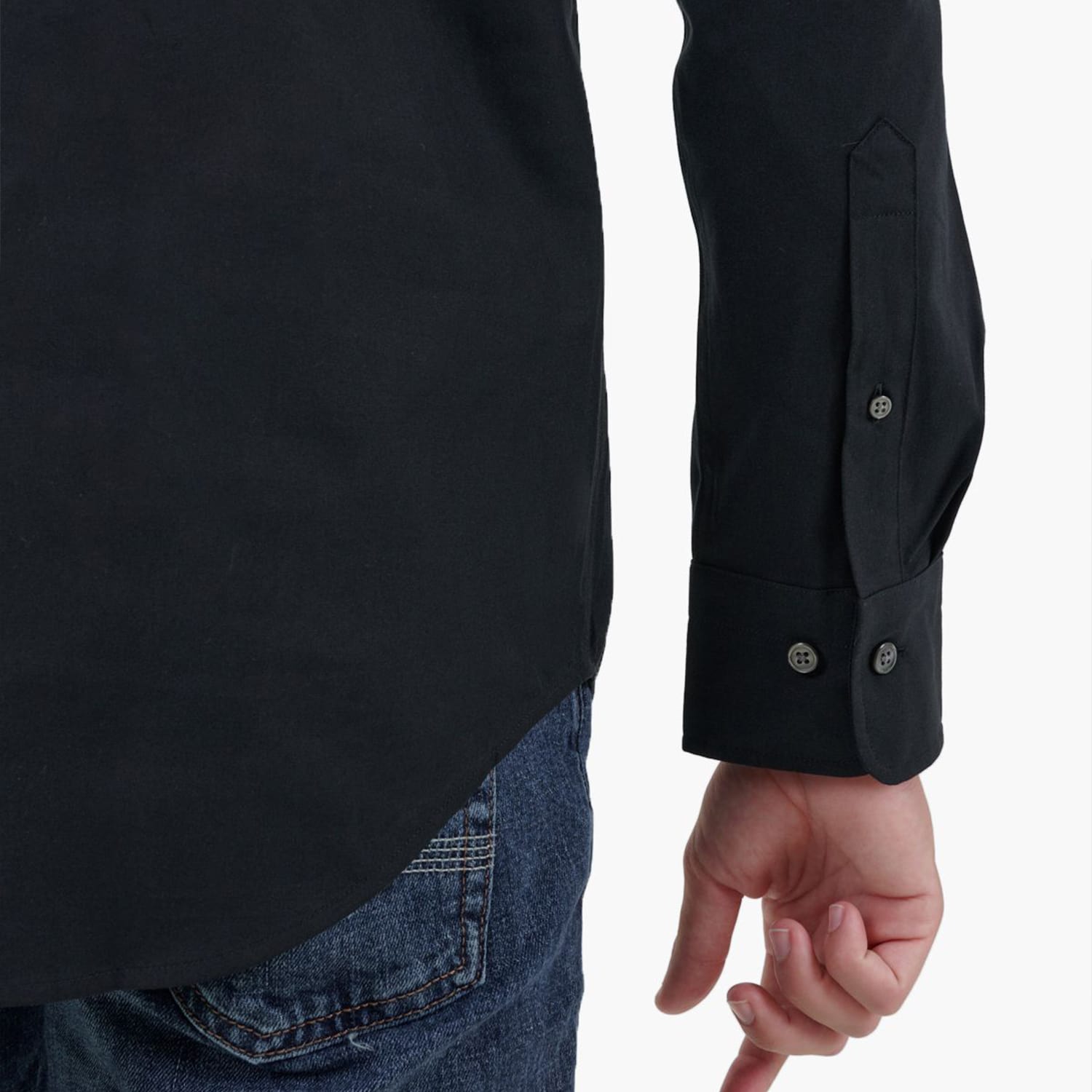 Men Shirts Printpoint Black Cotton GANT