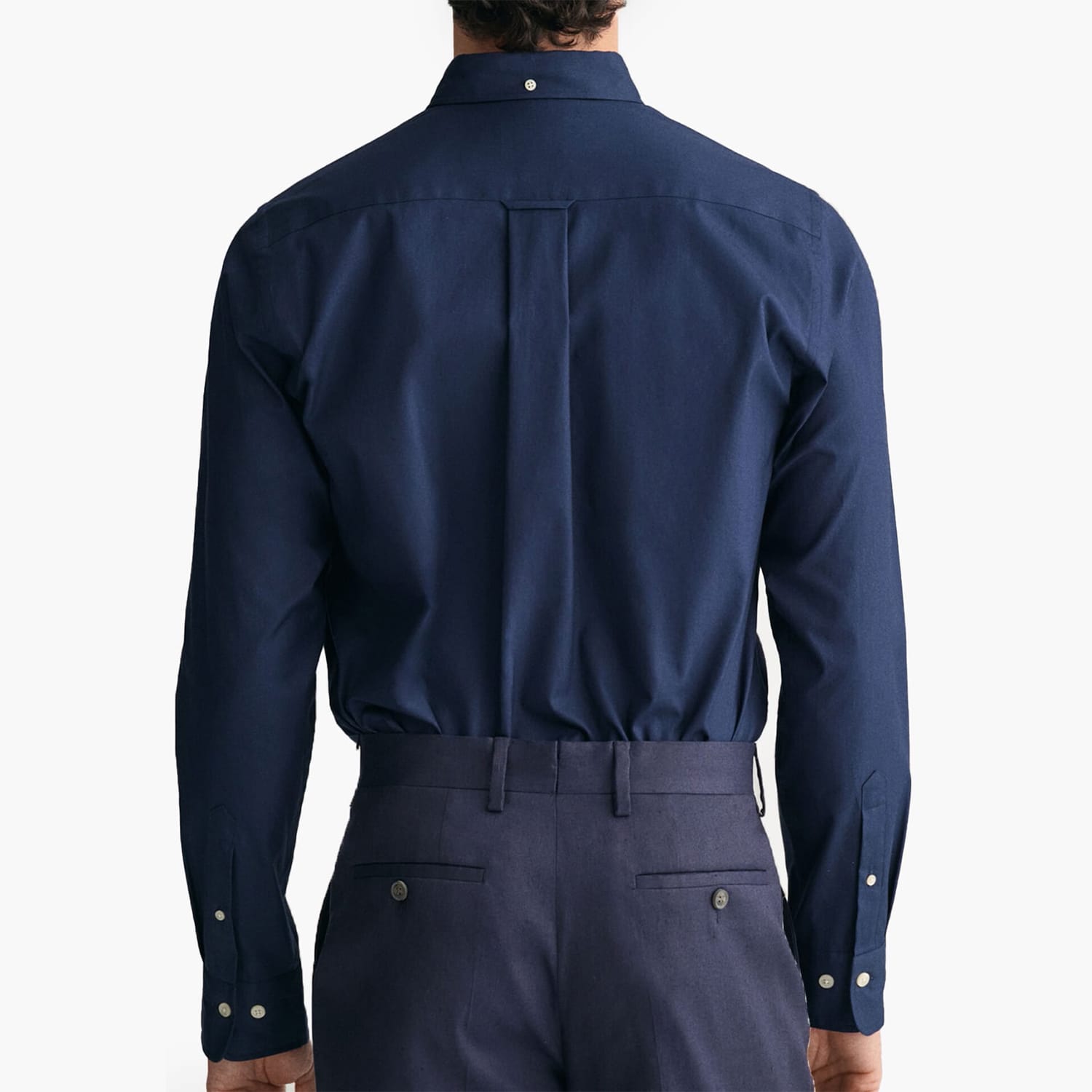 Men Shirts Printpoint DarkBlue Cotton GANT Men Shirts Printpoint DarkBlue Cotton GANT