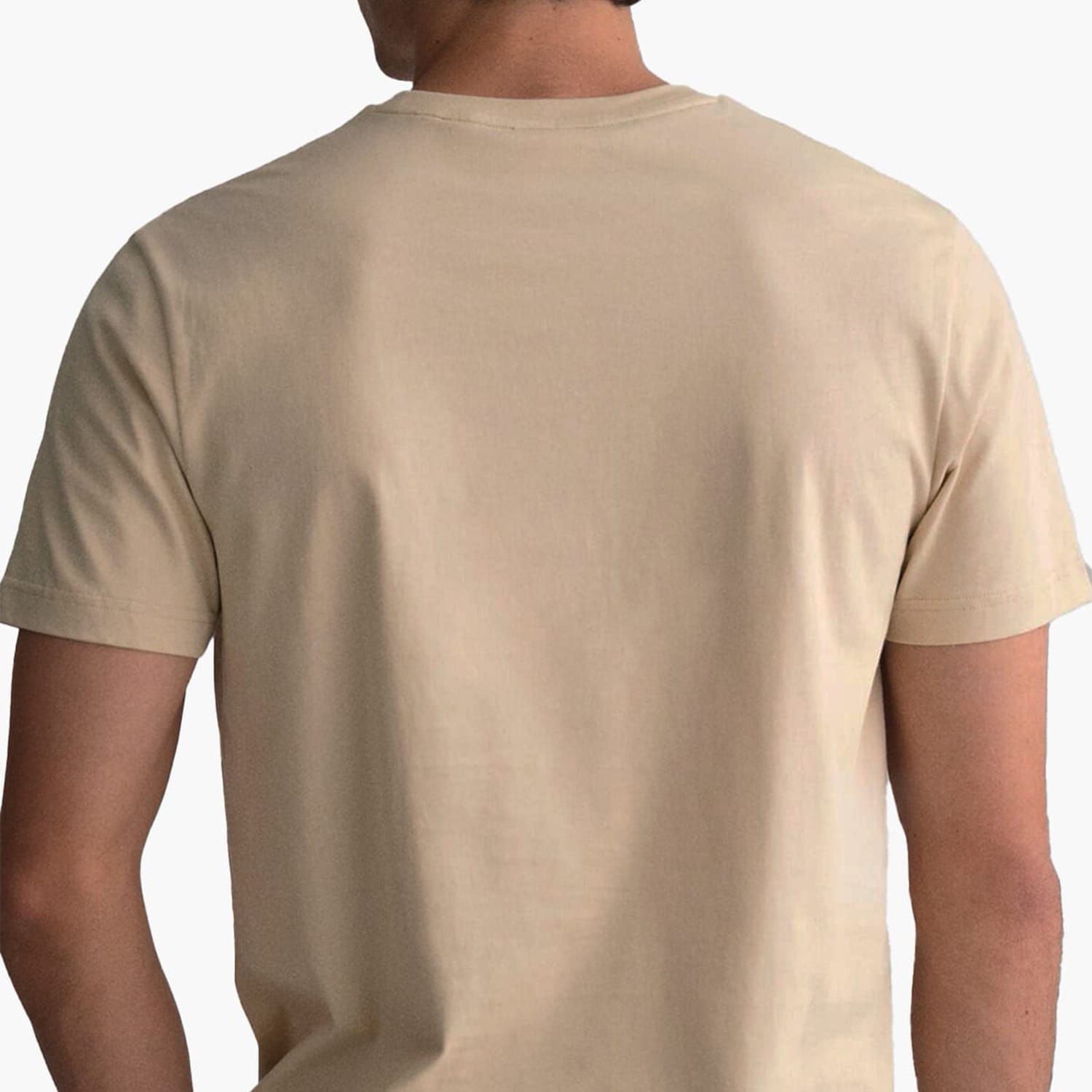 Men T-Shirts Reg.Emb Beige Cotton GANT Men T-Shirts Reg.Emb Beige Cotton GANT