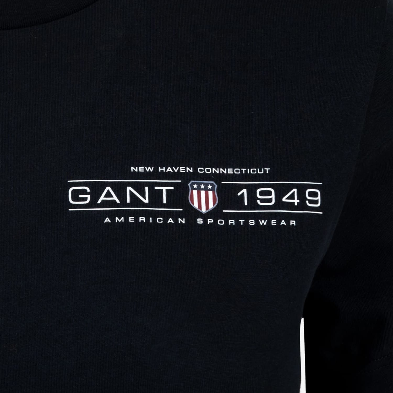 Γυναικείες Μπλούζες - Τοπ Reg.Shield.W Μαύρο Βαμβάκι GANT
