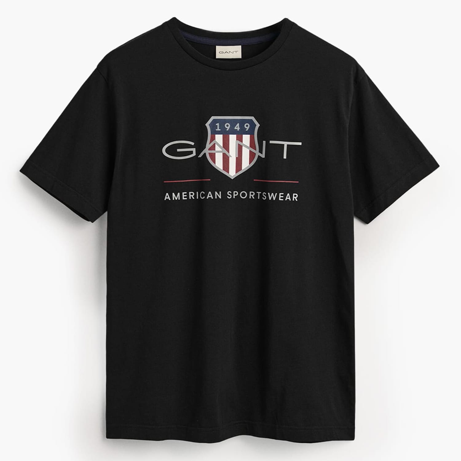Ανδρικές Μπλούζες Reg.Shield Μαύρο Βαμβάκι GANT