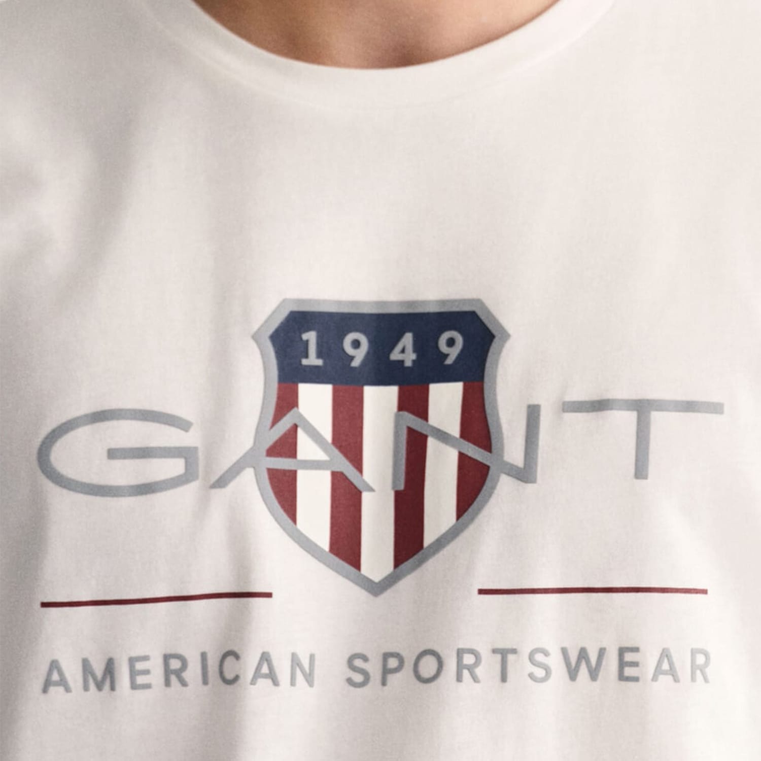 Men T-Shirts Reg.Shield White Cotton GANT Men T-Shirts Reg.Shield White Cotton GANT