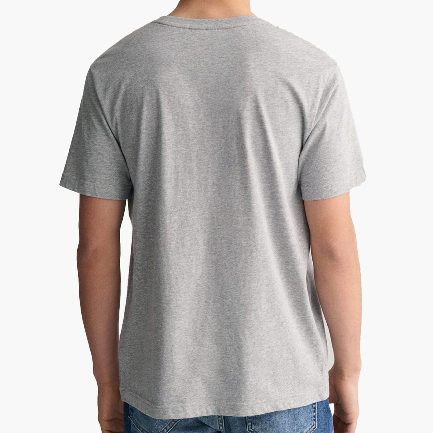 Men T-Shirts Reg.Shield Grey Cotton GANT Men T-Shirts Reg.Shield Grey Cotton GANT