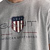Men T-Shirts Reg.Shield Grey Cotton GANT Men T-Shirts Reg.Shield Grey Cotton GANT