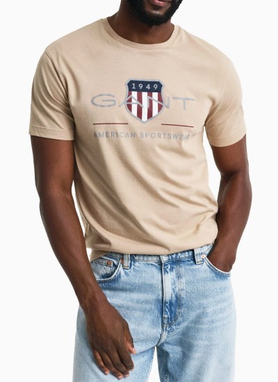 Ανδρικά Καπέλα Shield.Cap Μαύρο Βαμβάκι GANT