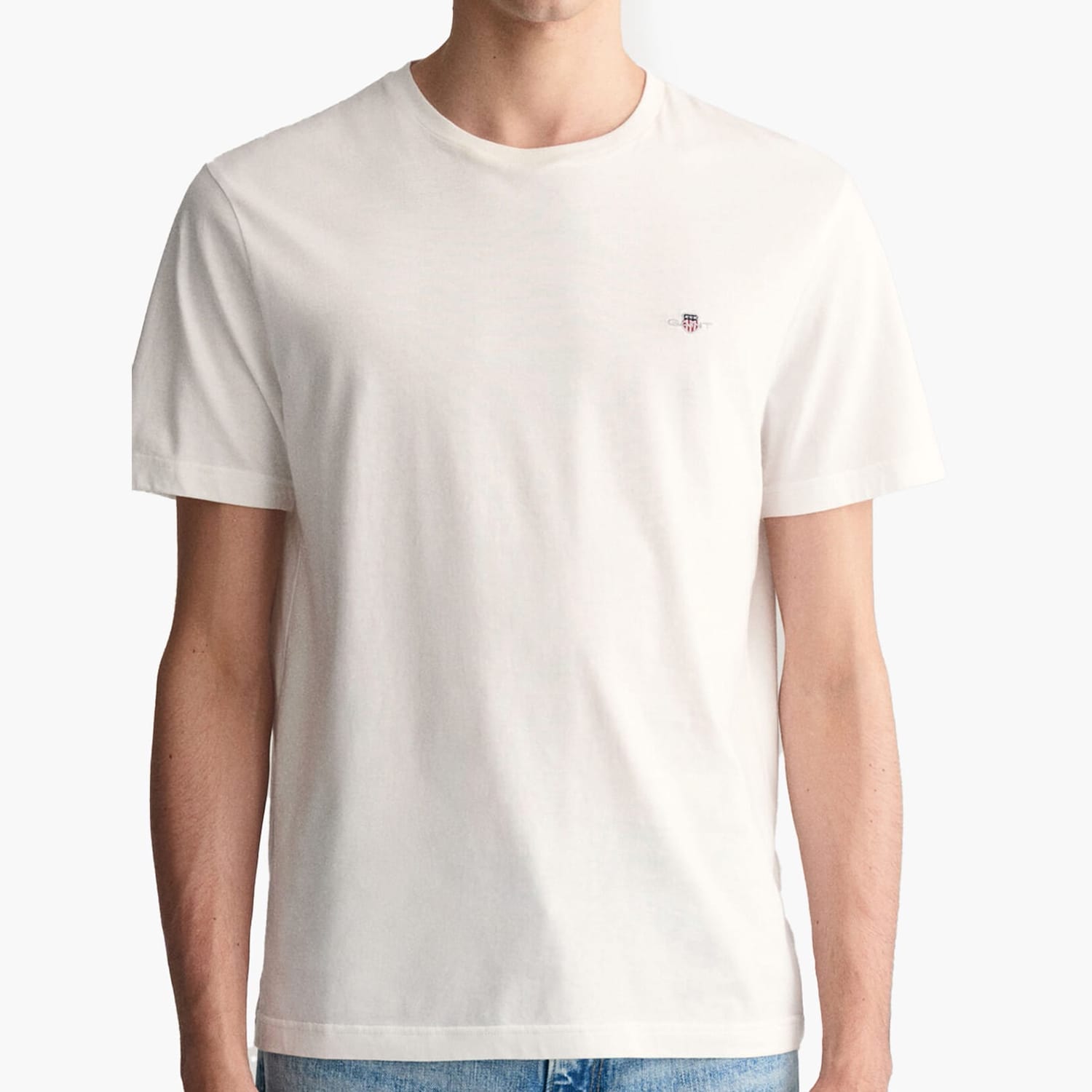 Men T-Shirts Reg.Ss White Cotton GANT