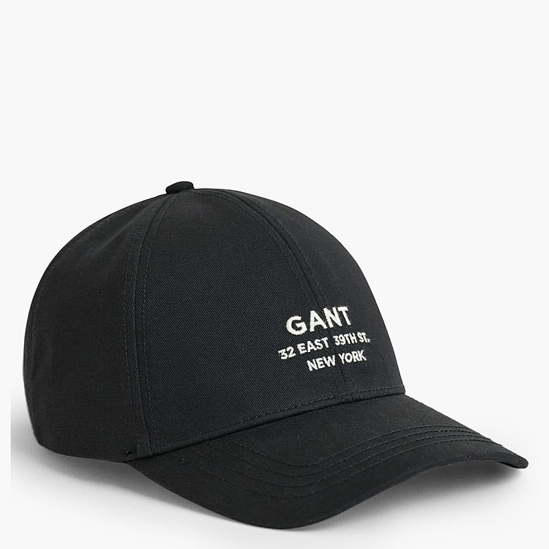 Men's Caps Script.Graphic Black Cotton GANT