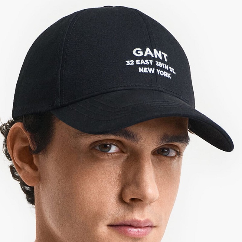 Men's Caps Script.Graphic Black Cotton GANT