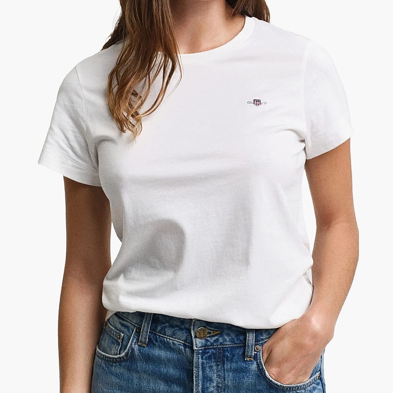 Women T-Shirts - Tops Shield.Rs White Cotton GANT