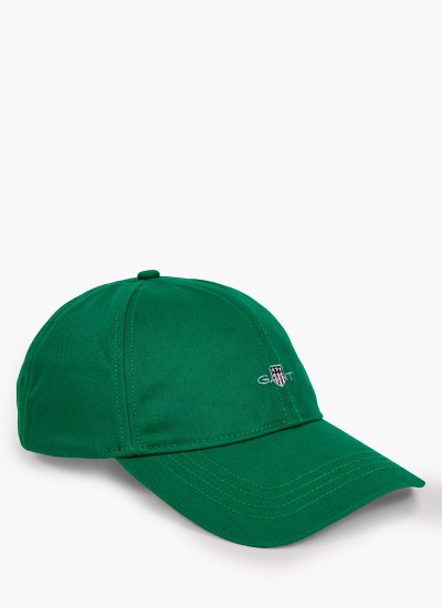 Ανδρικά Καπέλα Shield.Cap Σκούρο Μπλε Βαμβάκι GANT