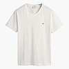 Men T-Shirts Shield.V White Cotton GANT Men T-Shirts Shield.V White Cotton GANT