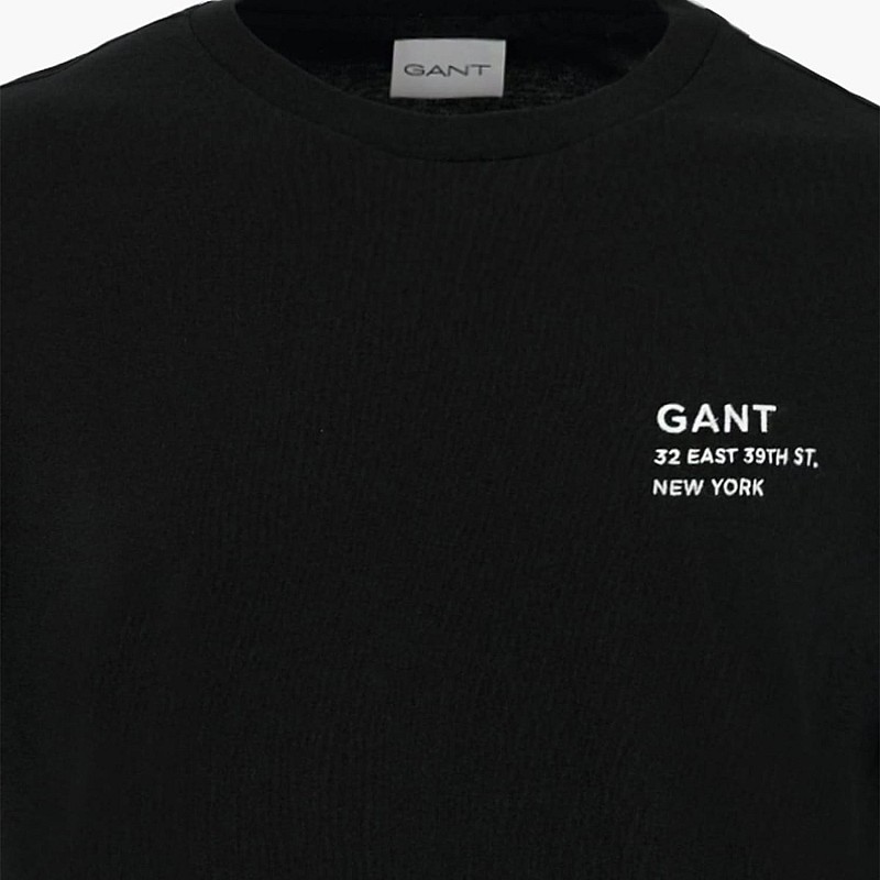 Men T-Shirts Small.Graphic Black Cotton GANT