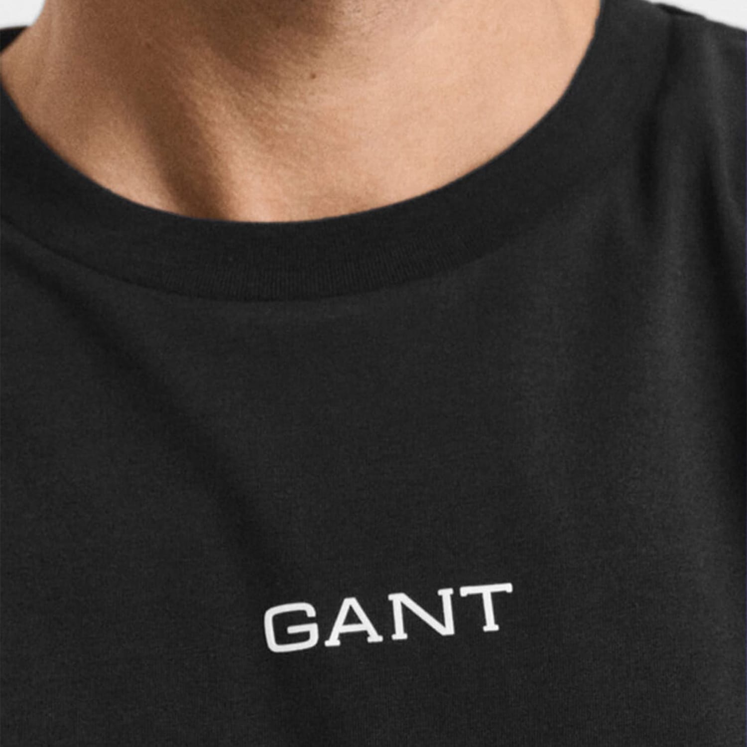 Ανδρικές Μπλούζες Small.Lg Μαύρο Βαμβάκι GANT