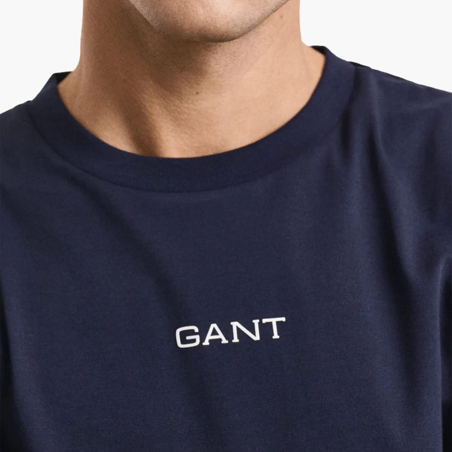 Ανδρικές Μπλούζες Small.Lg Σκούρο Μπλε Βαμβάκι GANT