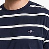 Ανδρικές Μπλούζες Striped.Ss Σκούρο Μπλε Βαμβάκι GANT Ανδρικές Μπλούζες Striped.Ss Σκούρο Μπλε Βαμβάκι GANT
