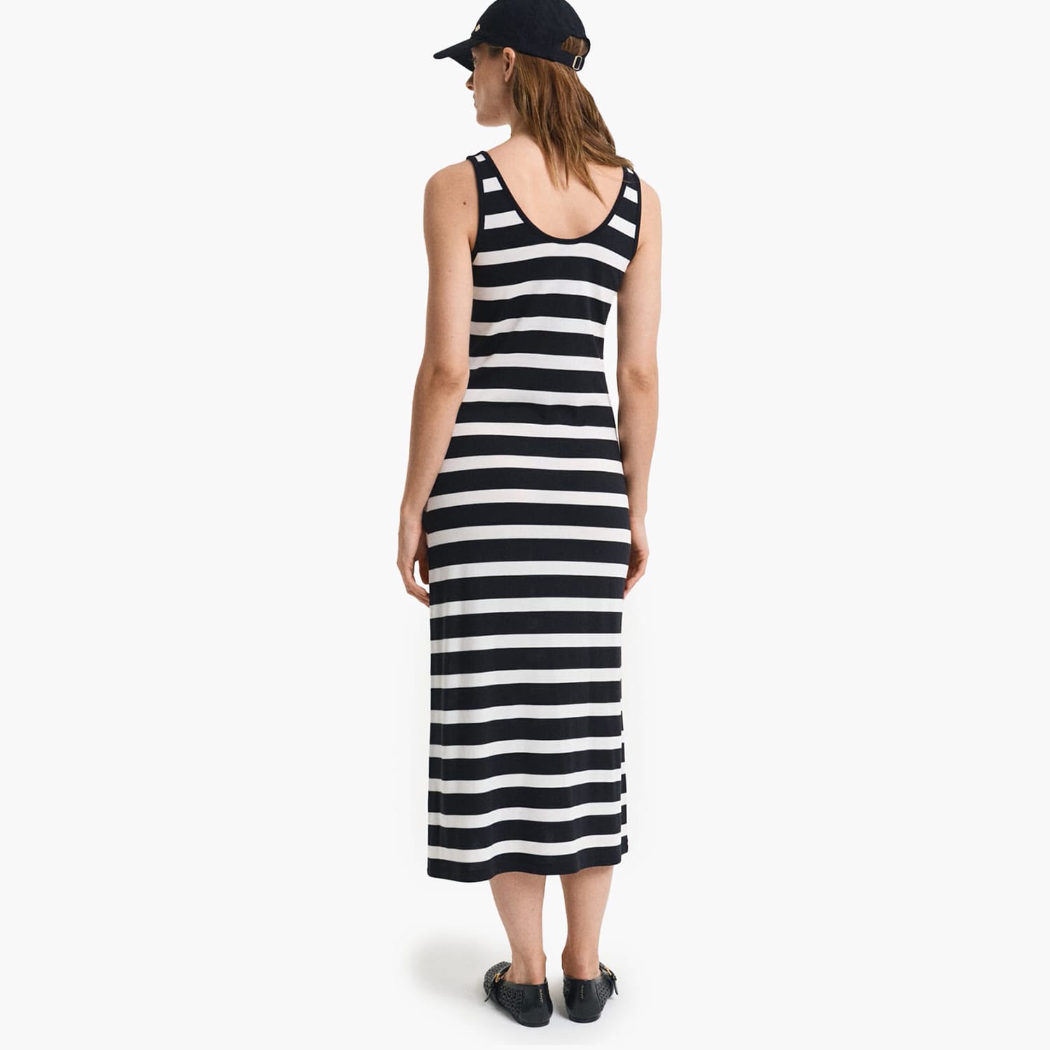 Γυναικεία Φορέματα - Ολόσωμες Φόρμες Striped.Tank.Dress Μαύρο Lyocell Fabric GANT Γυναικεία Φορέματα - Ολόσωμες Φόρμες Striped.Tank.Dress Μαύρο Lyocell Fabric GANT