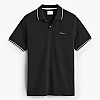 Men T-Shirts Tipping.Rugger Black Cotton GANT Men T-Shirts Tipping.Rugger Black Cotton GANT