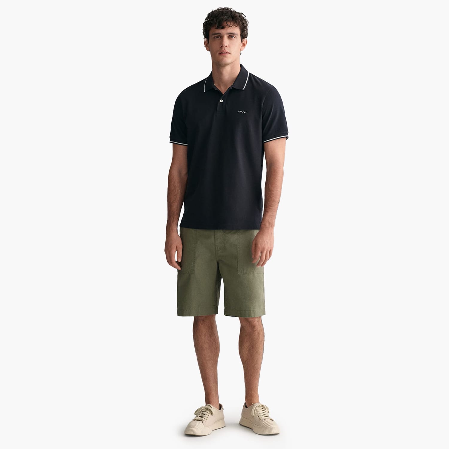 Men T-Shirts Tipping.Rugger Black Cotton GANT Men T-Shirts Tipping.Rugger Black Cotton GANT