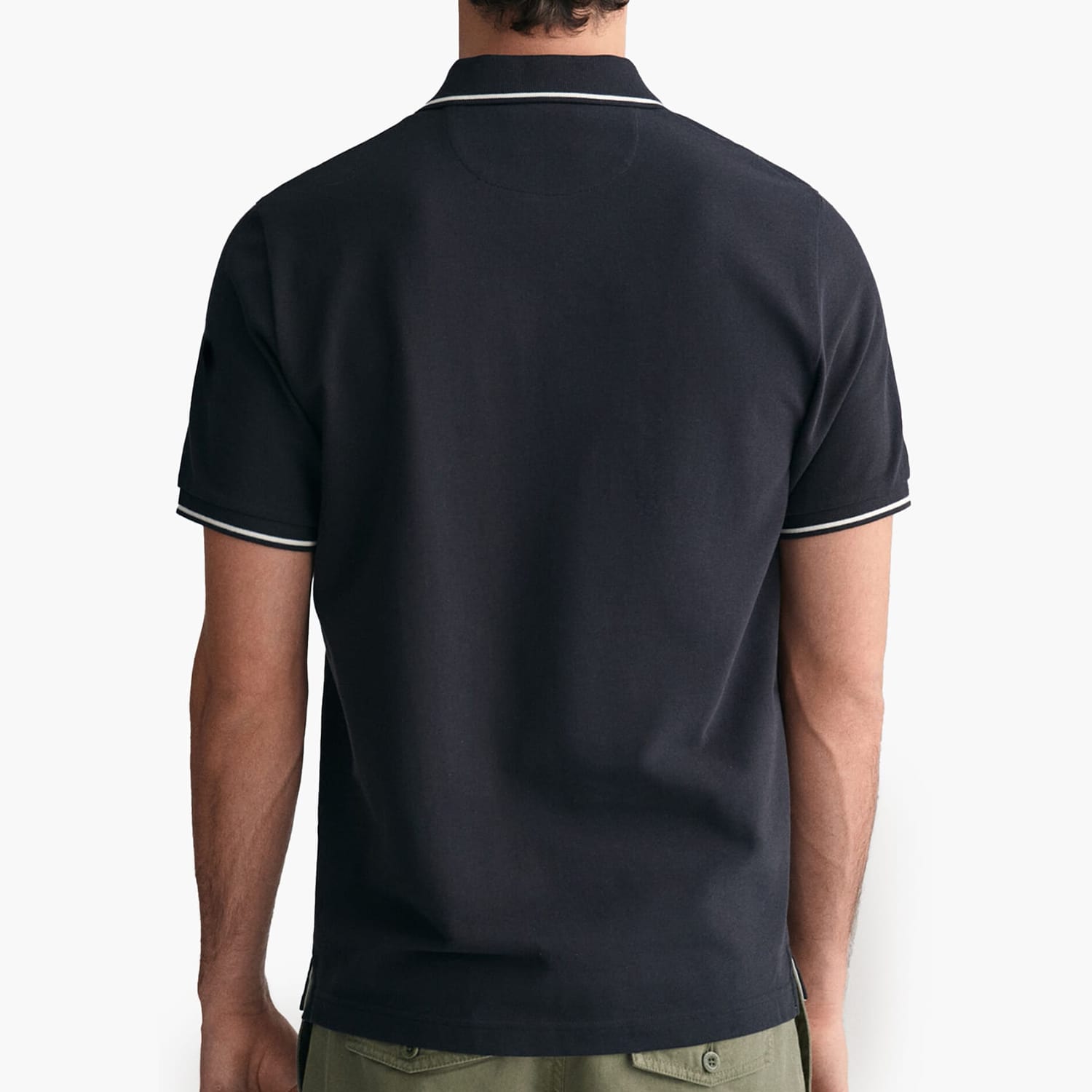 Men T-Shirts Tipping.Rugger Black Cotton GANT Men T-Shirts Tipping.Rugger Black Cotton GANT