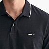 Men T-Shirts Tipping.Rugger Black Cotton GANT Men T-Shirts Tipping.Rugger Black Cotton GANT