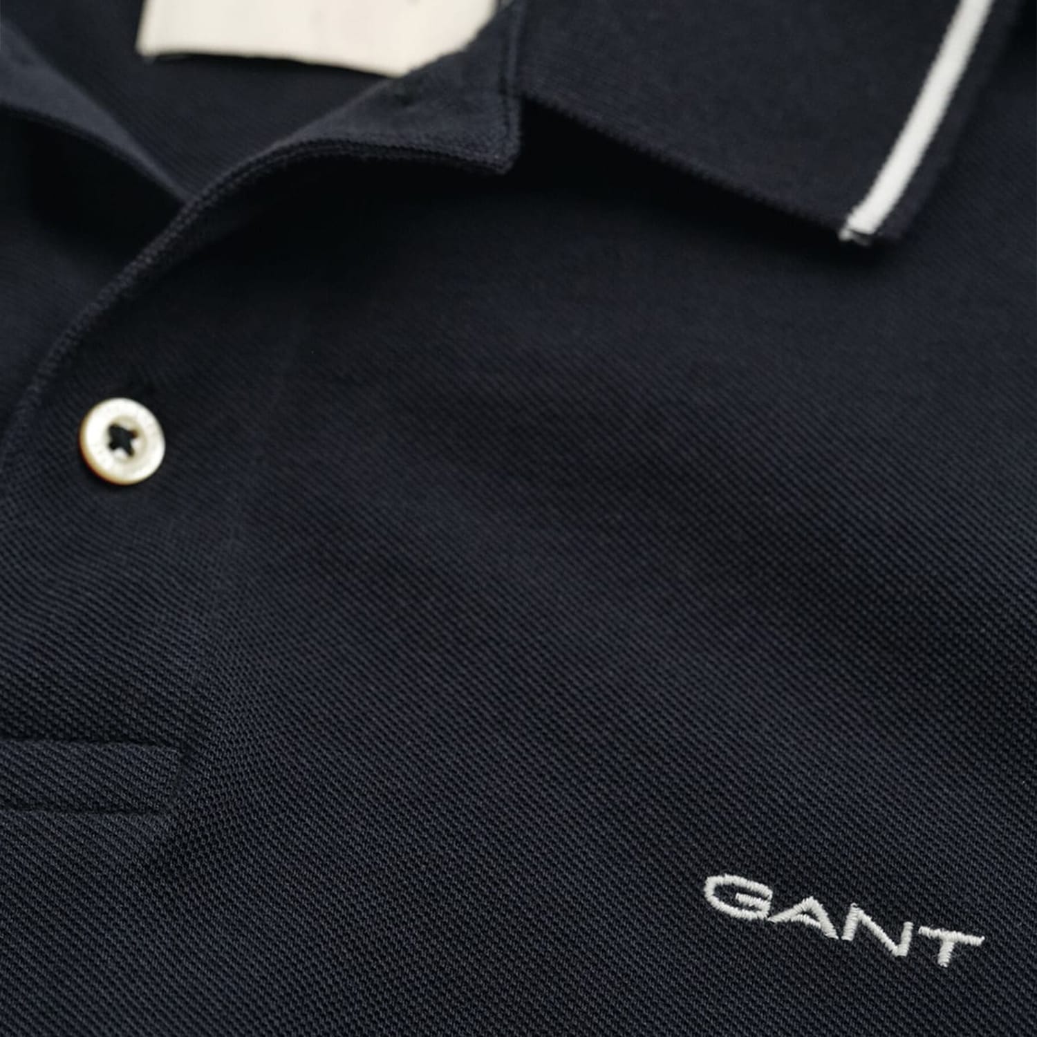 Men T-Shirts Tipping.Rugger Black Cotton GANT Men T-Shirts Tipping.Rugger Black Cotton GANT