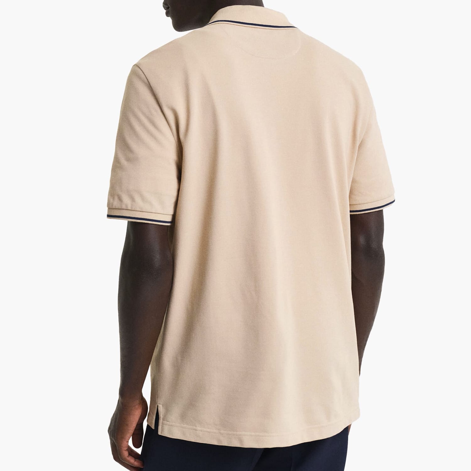 Men T-Shirts Tipping.Rugger Beige Cotton GANT