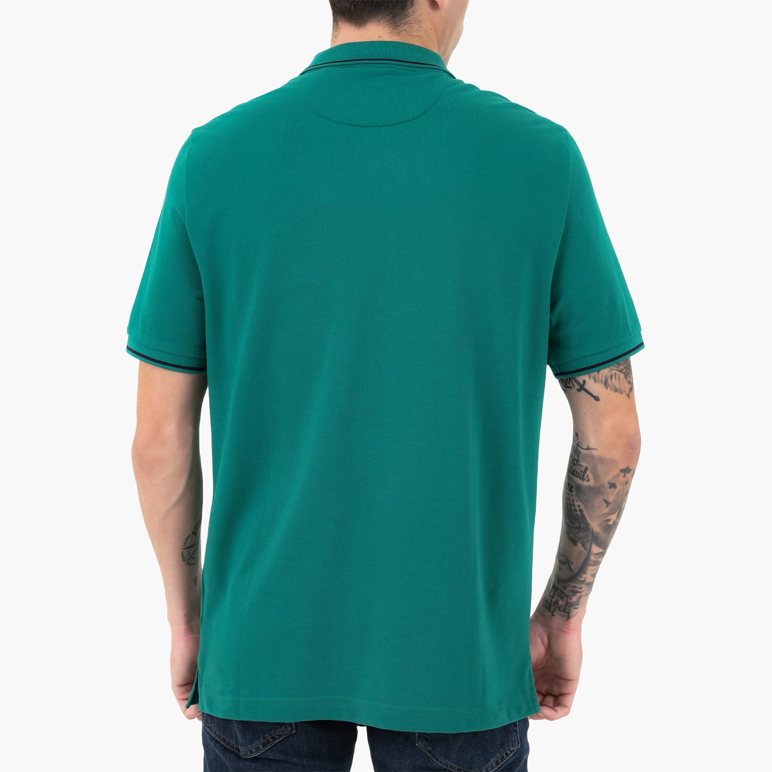 Men T-Shirts Tipping.Rugger Green Cotton GANT Men T-Shirts Tipping.Rugger Green Cotton GANT