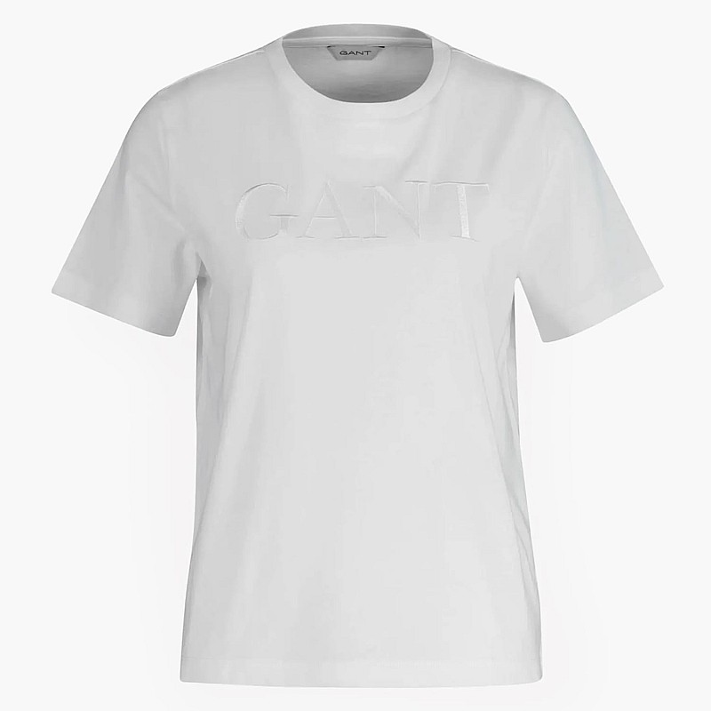 Women T-Shirts - Tops Tonal.Graphic White Cotton GANT