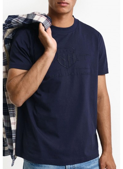Ανδρικά Πουκάμισα Oxford.Shirt Μπλέ Ανοιχτό Βαμβάκι GANT