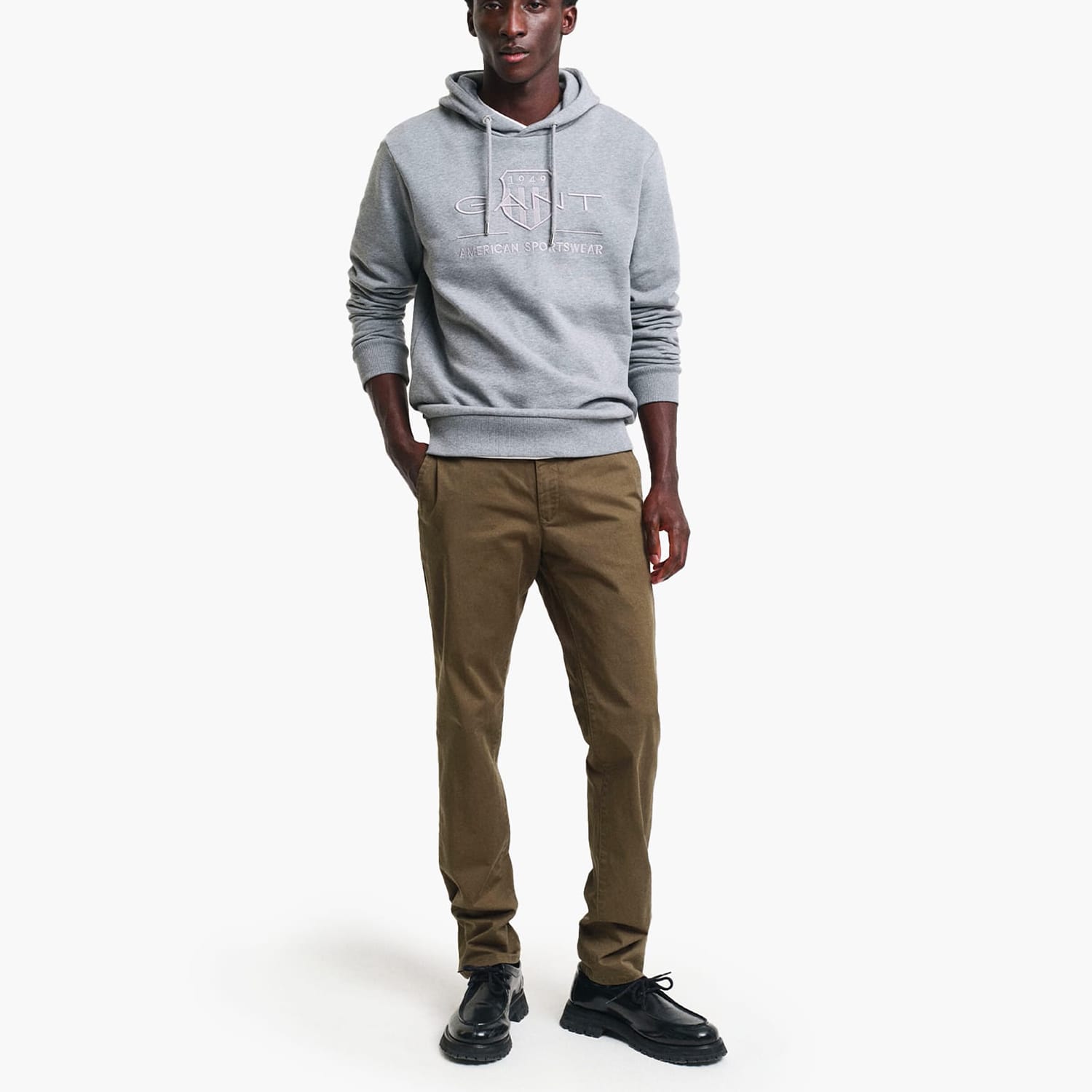 Ανδρικά Παντελόνια Twill.Chino.Br Καφέ Βαμβάκι GANT Ανδρικά Παντελόνια Twill.Chino.Br Καφέ Βαμβάκι GANT