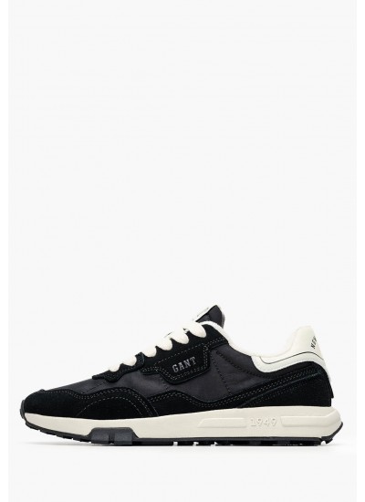 Ανδρικά Παπούτσια Δετά M4972.GLM Μαύρο Δέρμα Boss shoes