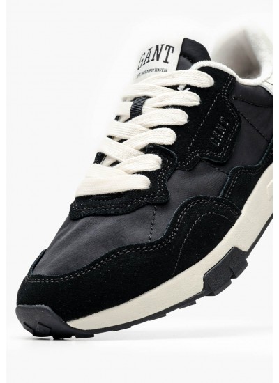 Ανδρικά Παπούτσια Δετά M4972.GLM Μαύρο Δέρμα Boss shoes