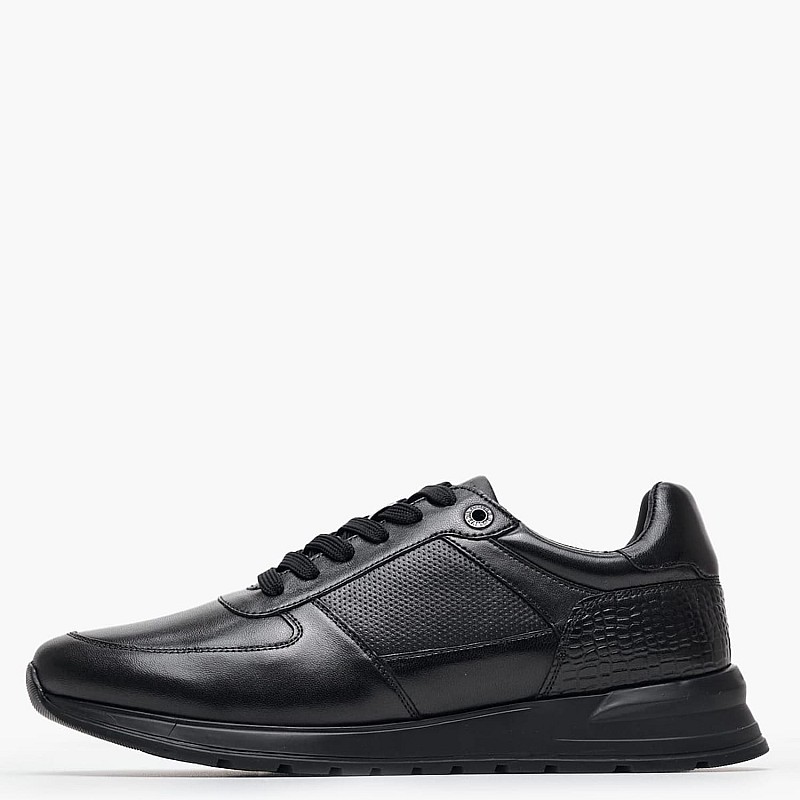 Men Casual Shoes 13650 Black Leather S.Oliver