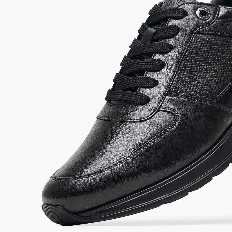 Men Casual Shoes 13650 Black Leather S.Oliver