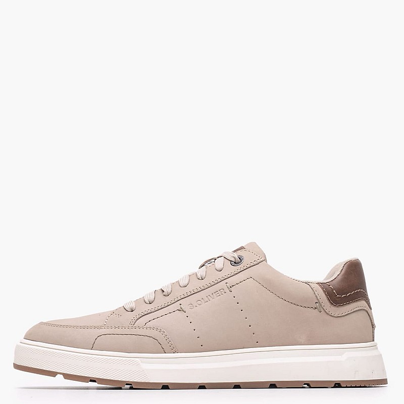 Men Casual Shoes 13656 Taupe Nubuck Leather S.Oliver