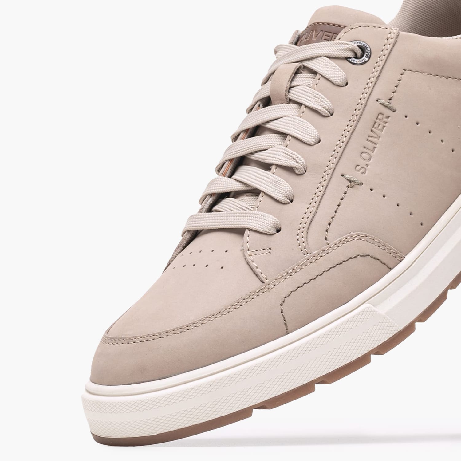 Men Casual Shoes 13656 Taupe Nubuck Leather S.Oliver Men Casual Shoes 13656 Taupe Nubuck Leather S.Oliver