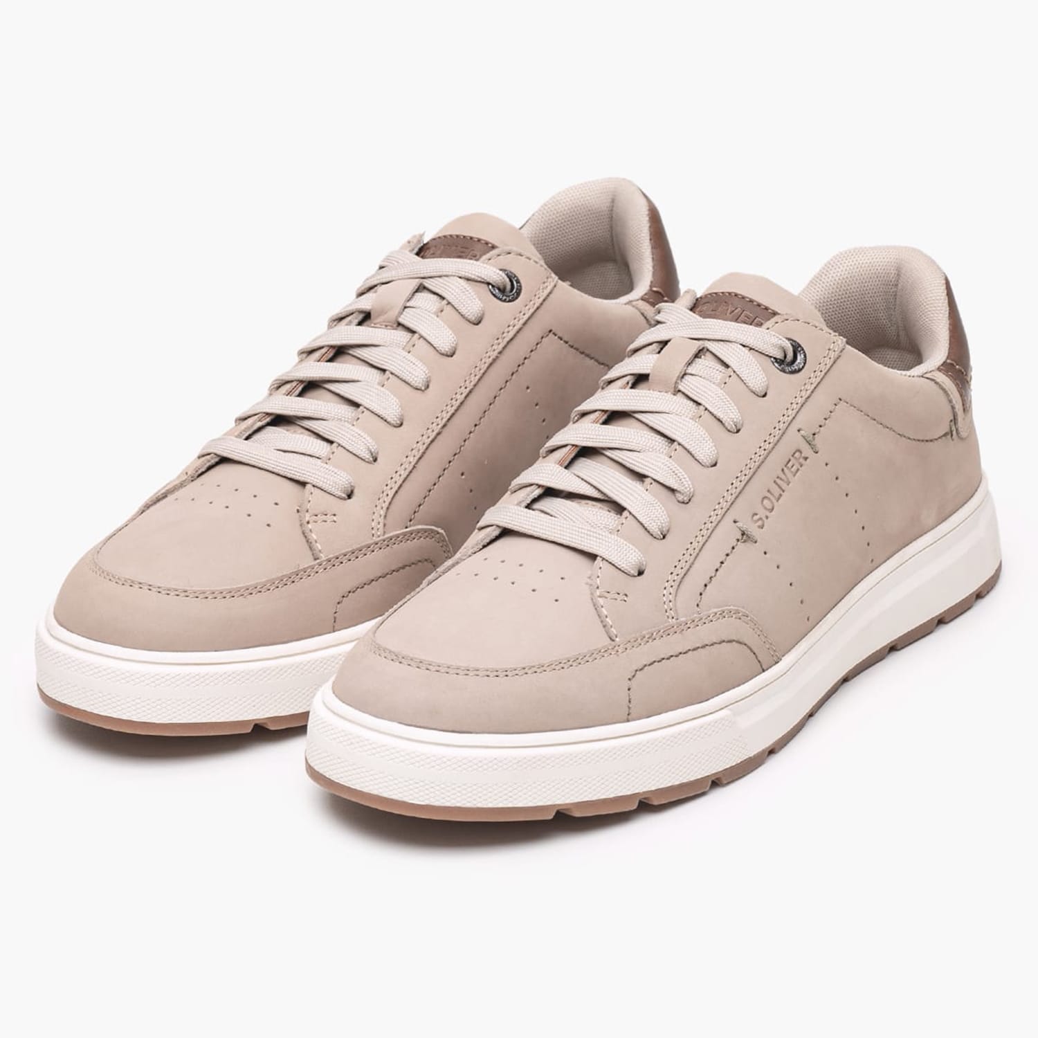 Men Casual Shoes 13656 Taupe Nubuck Leather S.Oliver Men Casual Shoes 13656 Taupe Nubuck Leather S.Oliver