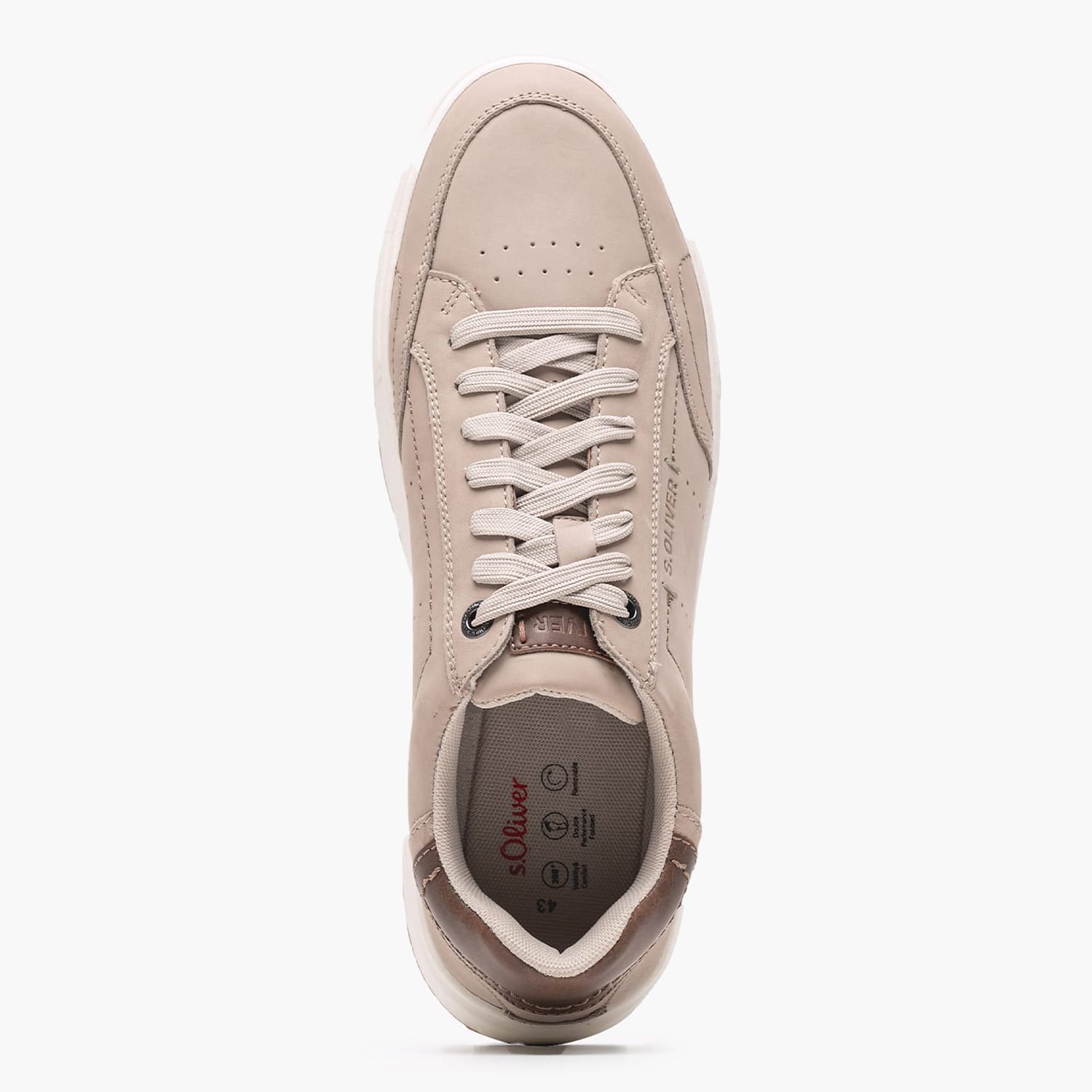 Men Casual Shoes 13656 Taupe Nubuck Leather S.Oliver Men Casual Shoes 13656 Taupe Nubuck Leather S.Oliver