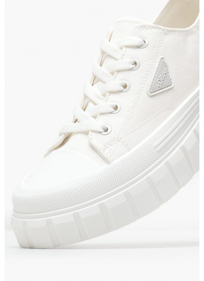 Women Casual Shoes 23655 White Fabric S.Oliver