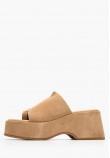 Women Platforms Low C.205 Beige Buckskin Komis and Komis