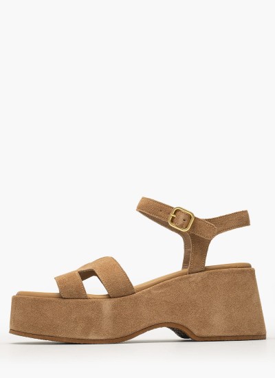 Γυναικείες Πλατφόρμες Χαμηλές 22305 Χρυσό ECOleather Tamaris